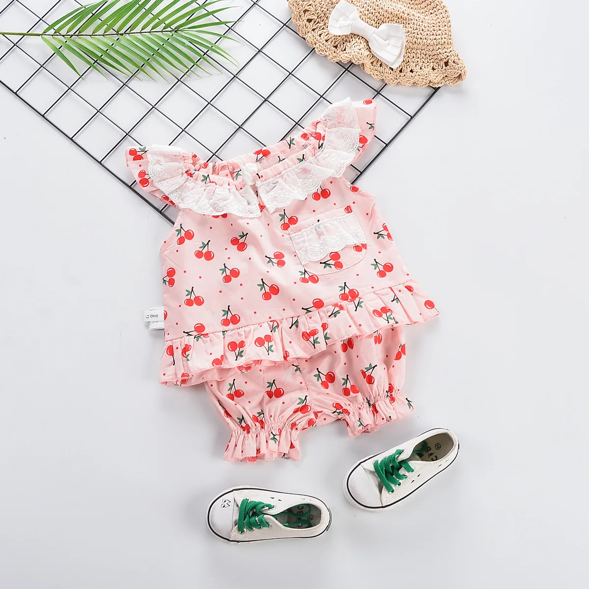 Лето 2020 Новое поступление комплектов одежды корейский стиль с фруктовым принтом