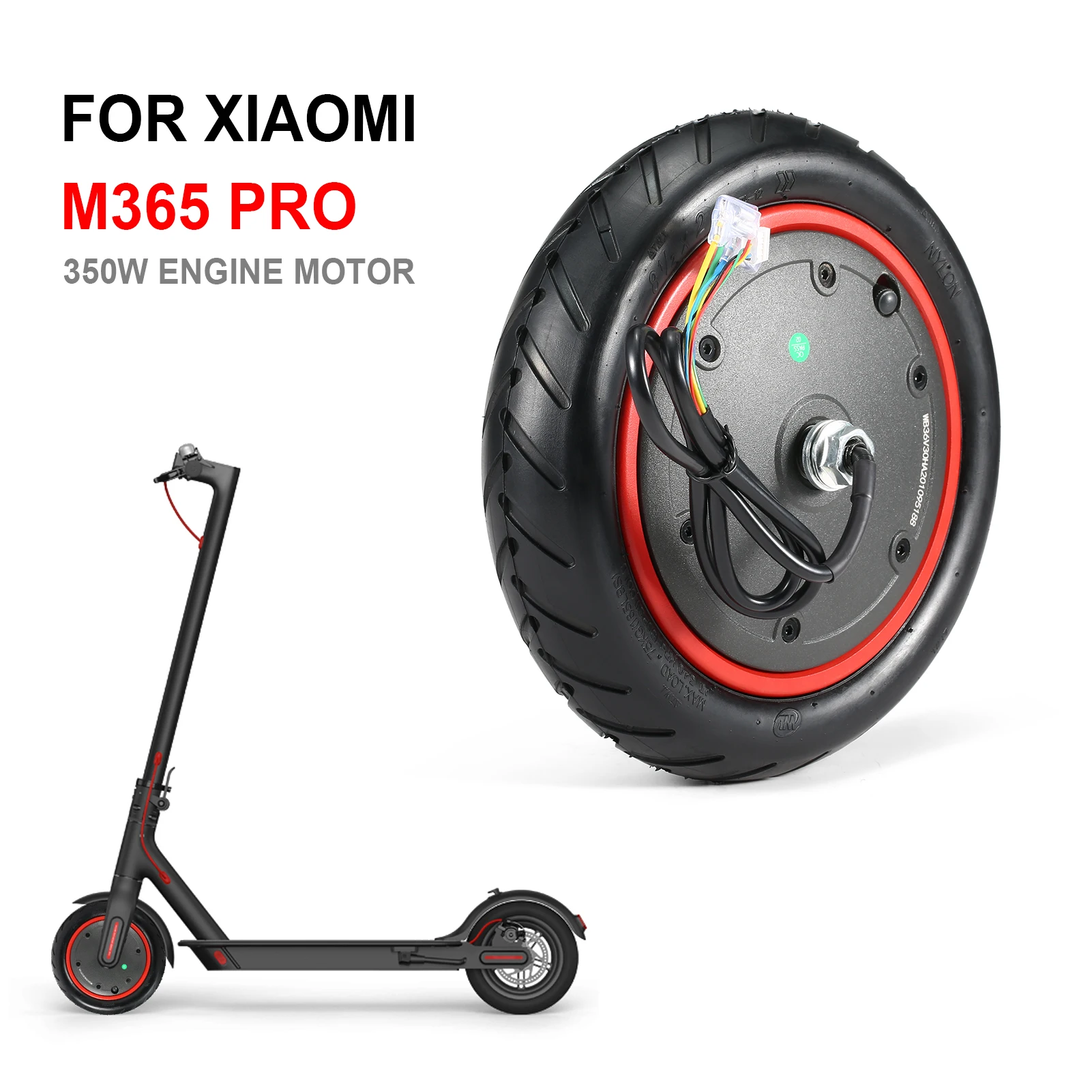 

350 Вт Мотор колеса двигателя для Xiaomi M365 M365 Pro Электрический скутер 8,9 дюймов запасные части колеса аксессуары для скутера