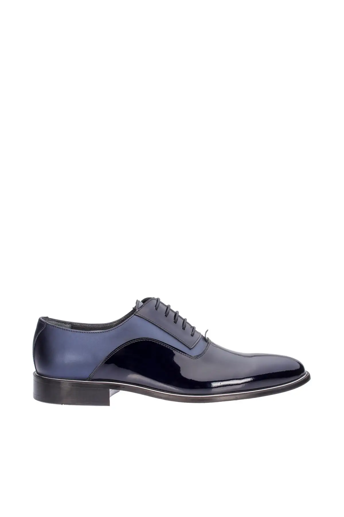 Мужские туфли из натуральной кожи с жемчугом темно-синие 120130003370 | Обувь