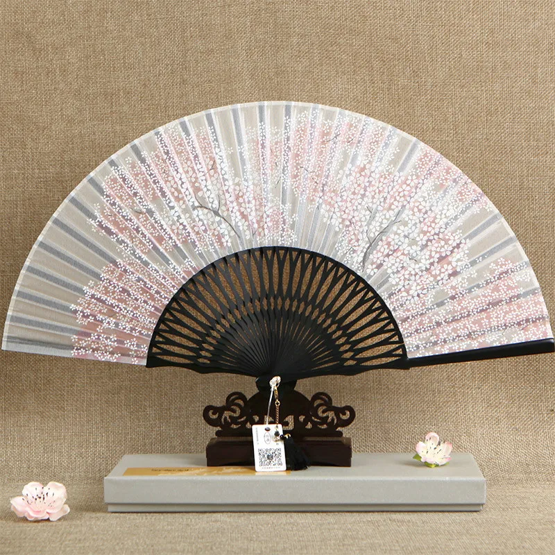 Женские вееры японский Шелковый Вислоухий ручной веер китайский стиль