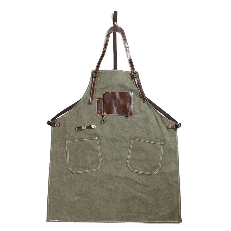 

A021 Washed Canvas Apron Barista Bartender Baker Chef Catering Uniform Florist Carpenter Tattoo Artist Painter Gardener Work