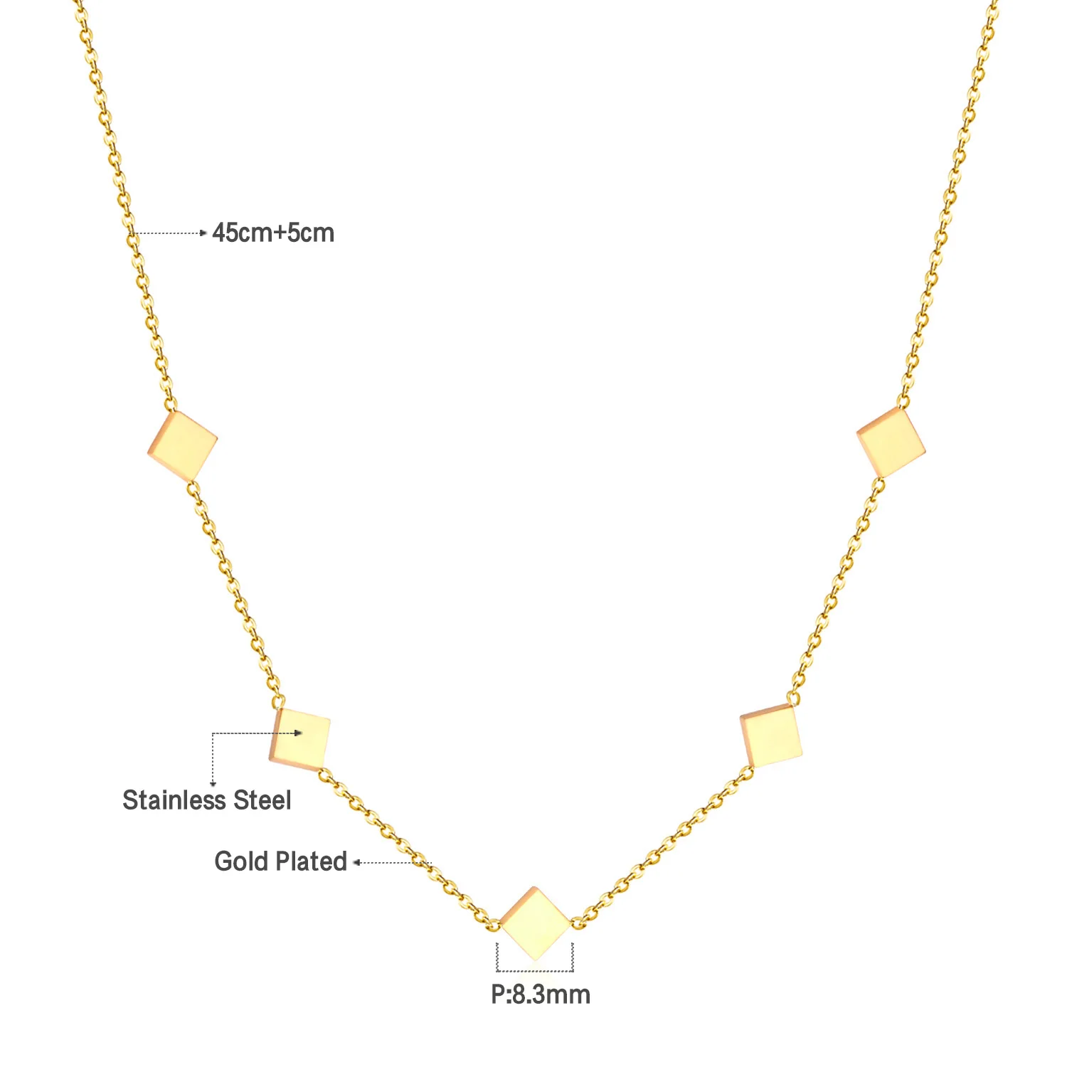 LUXUKISSKIDS 2020 Collier Choker 8mm Pendant Babygirl Gold Chain Necklace For Women Men Jewelry Stainless Steel Necklaces Set | Украшения и