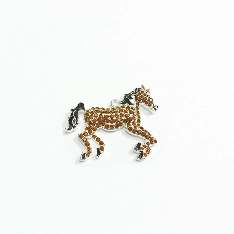 Новинка! Подвески из горного хрусталя в виде коричневой лошади 45 мм * 35 10 шт./лот