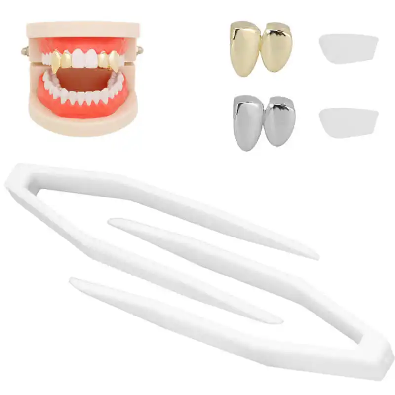 

Support Belt Plating Teeth Brace Fashionable Metal Decoration Jewelry for Halloween Party Corrector Kit