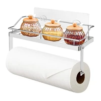 stainless steel storage rack wall mounted towel paper tissue seasoning holder shelf for bathroom kitchen