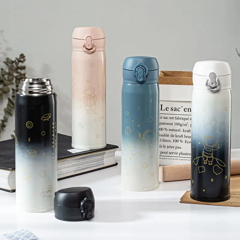 

Gradient Starry Sky Luminous Vacuum Cup Creative Stainless Steel Water Cup Student Water Cup Couple Gift Cup 500ML