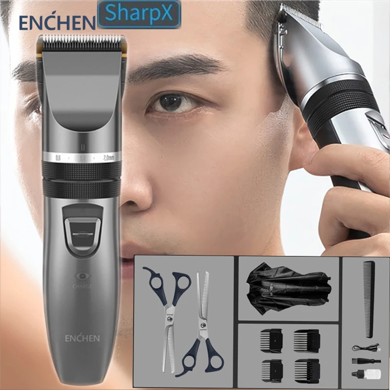 

New ENCHEN Professional Hair Trimmer Rechargeable Electric Hair Clipper Men Cordless Hair Cutter Barber Hair Clipper Sharp X
