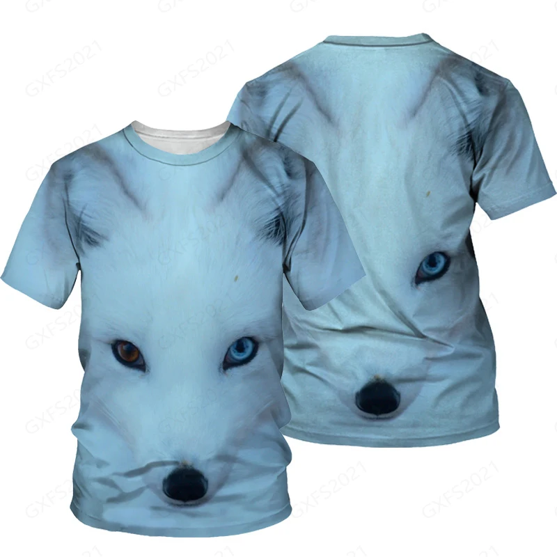 

Men's Summer Trend Casual 3D T-Shirt Animal Cute Fox Print T-Shirt 130-6xl Short Sleeve Party Fashion Lovers High Quality New