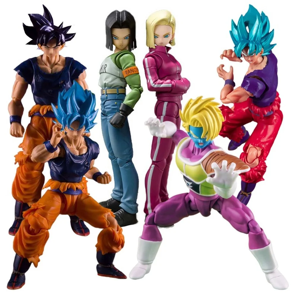 

Фигурки героев аниме Dragon Ball SHF, Сон Гоку, супер Сайя, Android, гинью Ф, солдаты, замасу, капитан демониака, ПВХ