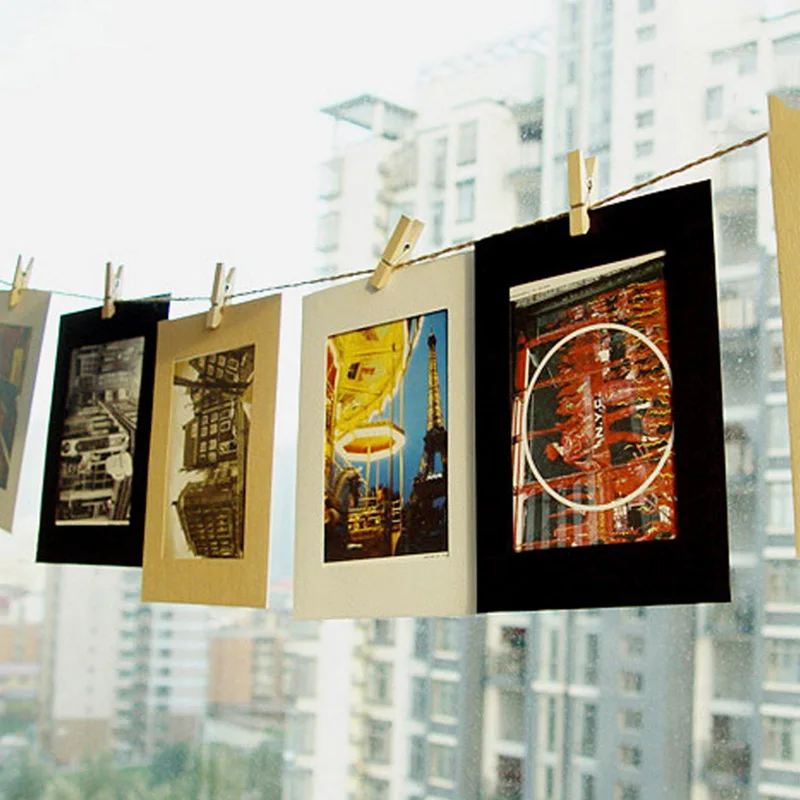Photo Frame Picture Wooden Clip Paper Holder Wedding Wall Decor Graduation Party Booth Props 10pcs Top | Дом и сад