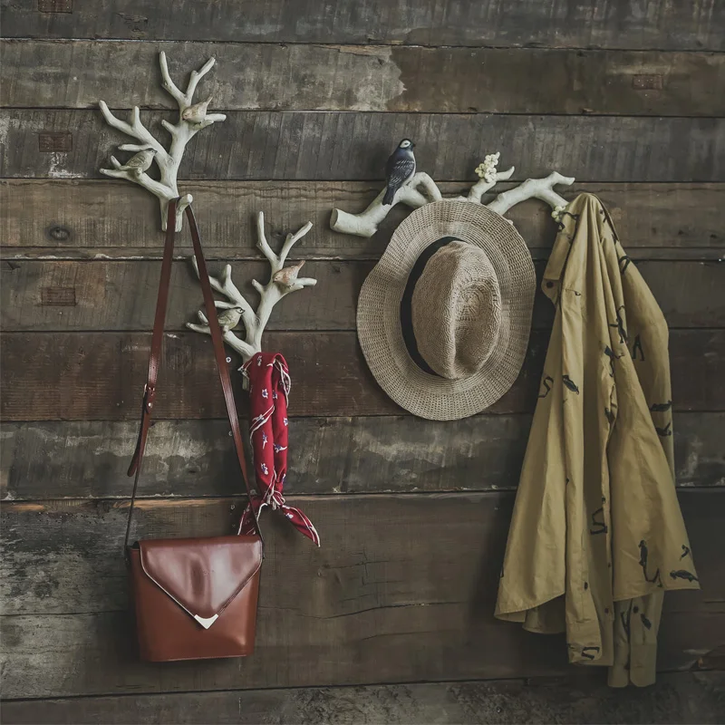 Фотообои с 4 крючками | Декоративная настенная вешалка Для пальто шляп ключей