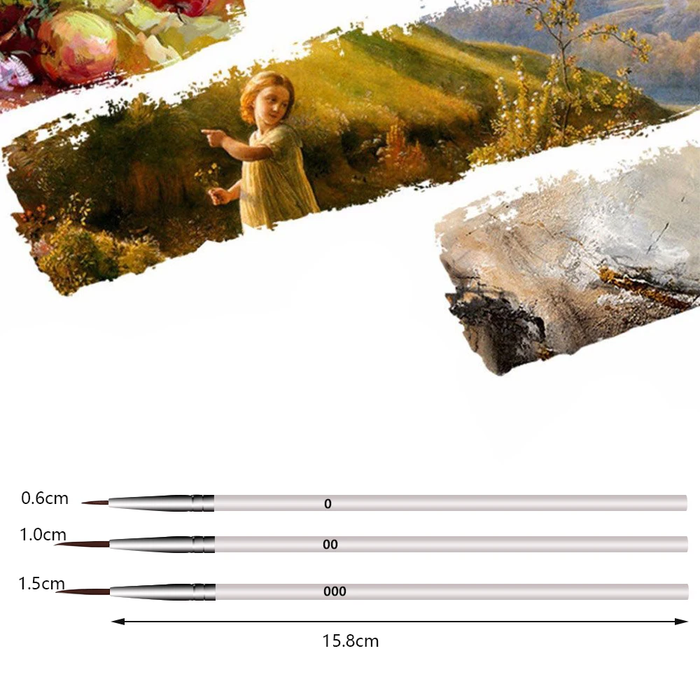 Набор кистей для рисования нейлоновое волокно 10 шт. | Дом и сад