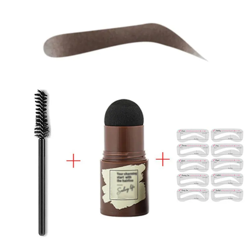 Stamp Shaping Kit Eyebrow Stencils Waterproof Long Stick Shape Brow Lasting Natural Contouring Makeup | Красота и здоровье