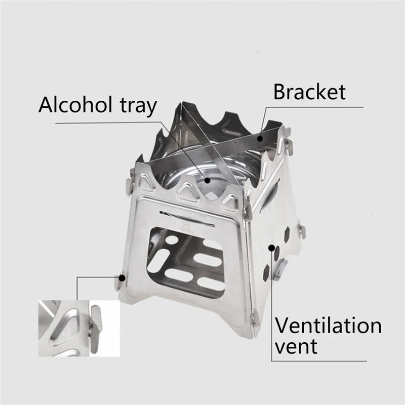 Складная туристическая плита портативная Ультралегкая деревянная горелка с