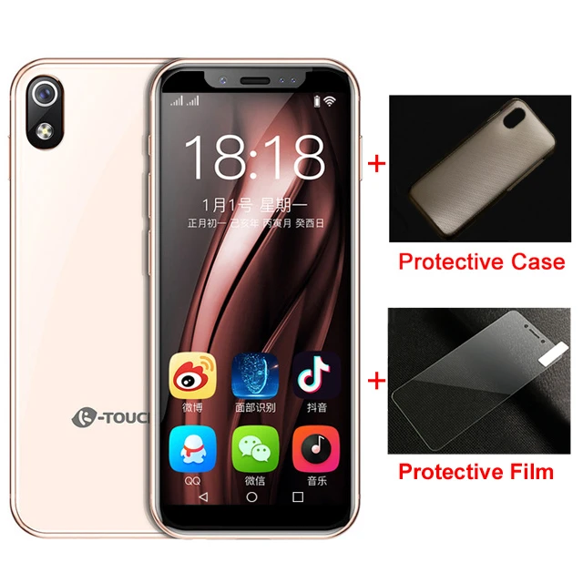 Pink Поддержка Google Play 3," маленький мини мобильный телефон android 8,1 MTK6739 четырехъядерный 2 ГБ+ 16 Гб 64 Гб 4G смартфон с двумя sim-картами K-Touch i9 - Цвет: Pink