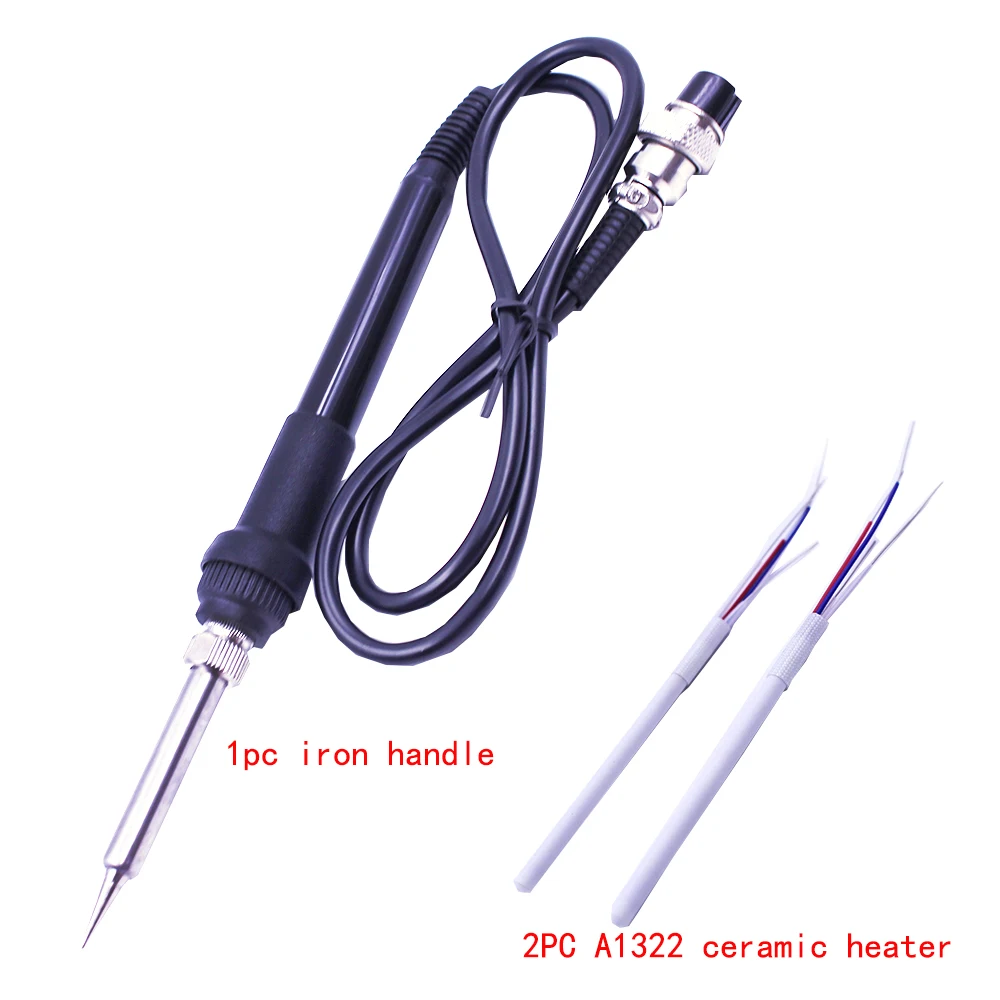 

With 2pcs Extra Heating Element Original Saike Soldering Station Universal Soldering Iron Handle For Saike 852D++ 909D 898D