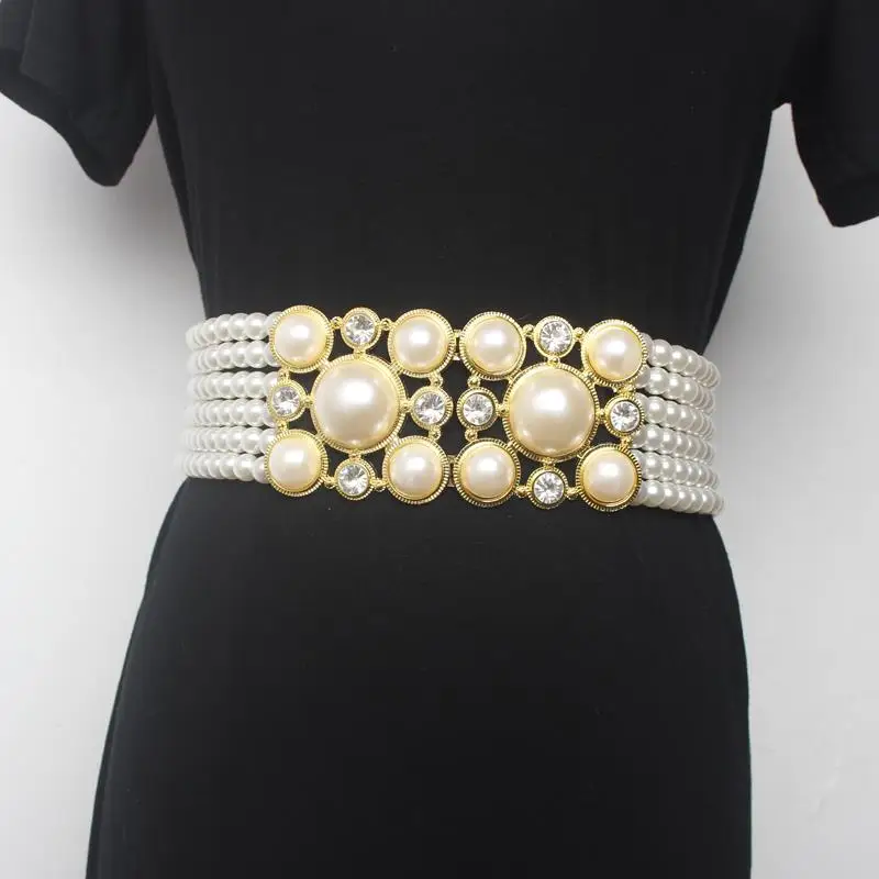 58 мм широкий женский перламутровый эластичный пояс-цепочка пояс для талии