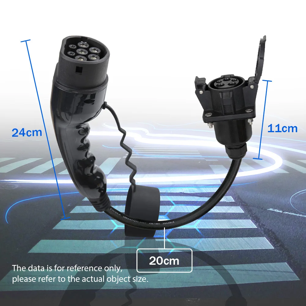 EV зарядное устройство Электрический автомобильный адаптер EVSE Charing кабель Тип 1