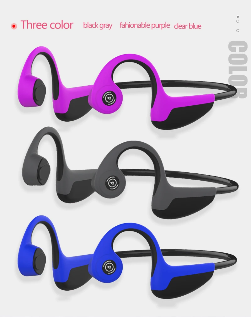 Bone Conduction Bluetooth Earphone Wireless Headset Outdoor Sport 5.0 Stereo Ipx 5 Waterproof For All Phone | Электроника