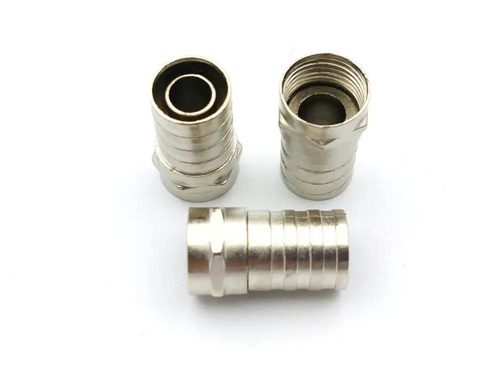 8 шт x F коннектор для обжима с металлическим покрытием RG6 коннектор|connector crimp|connector
