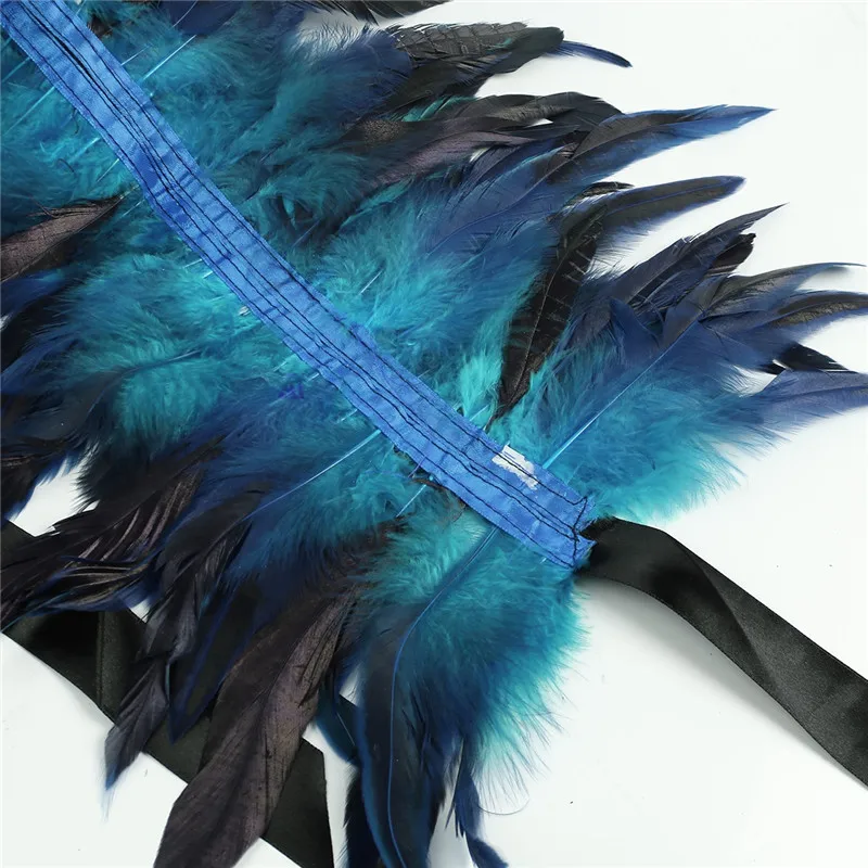 Женская шаль в стиле панк викторианской эпохи с натуральными перьями накидка на