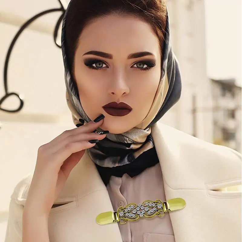 4 шт. винтажный свитер зажим для шали платья кардиган воротник цветочный узор