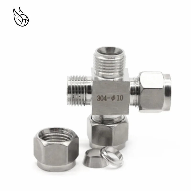 1 шт. 4Way 3 4 6 8 10 12 мм трубный OD 304 SS фитинги из нержавеющей стали с двойным зажимом |