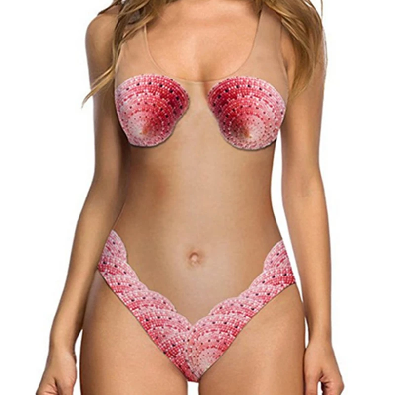 Женский бюстгальтер без подкладки бикини 2021 сексуальный цельный купальник