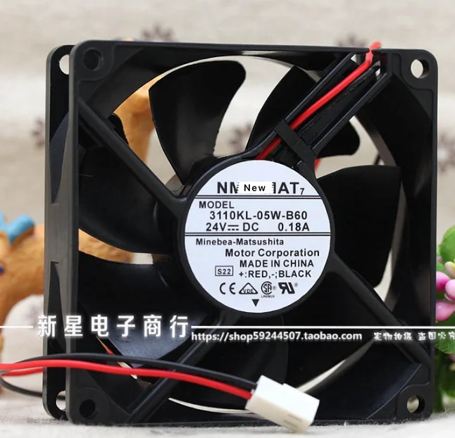 

Для телефона 3110KL-05W-B60 J26 DC 24V 0.18A 80x80x25 мм, вентилятор охлаждения сервера
