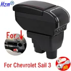 Коробка для хранения на центральной консоли для Chevrolet Sail 3, подлокотник, вращающаяся двухслойная пепельница, USB-зарядка, аксессуары для украшения автомобиля