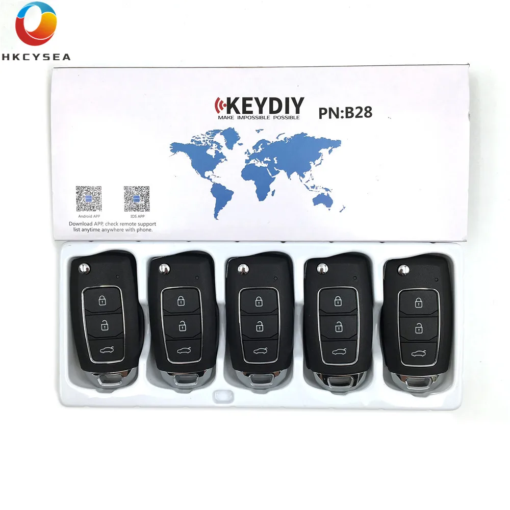 HKCYSEA 10 шт./лот KEYDIY серии B пульт дистанционного управления 3 кнопки ключ B28 для KD900 +
