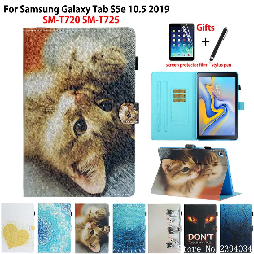 Флип чехол для Samsung galaxy tab S5e 10 5 2019 T720 T725|Чехлы планшетов и электронных книг| |