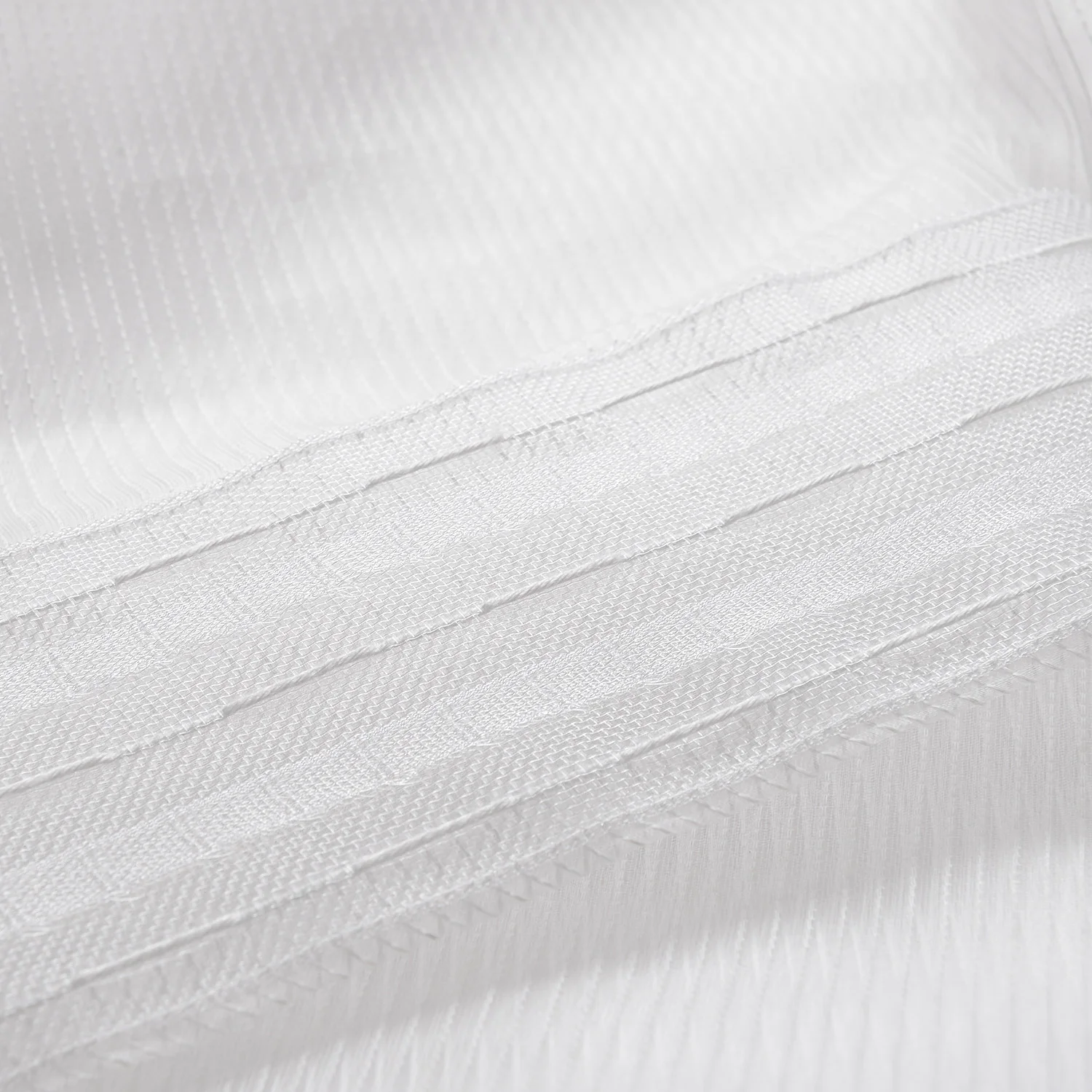 Белая полоса занавеска для гостиной Роскошная жаккардовая ткань тюль кухни