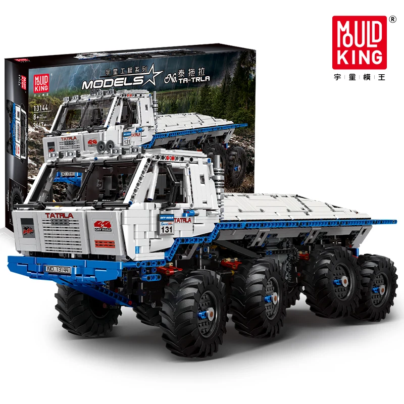 MOC Technic серия автомобилей совместима с 27092 Tatra T813 8x8 PROFA Модель двигателя