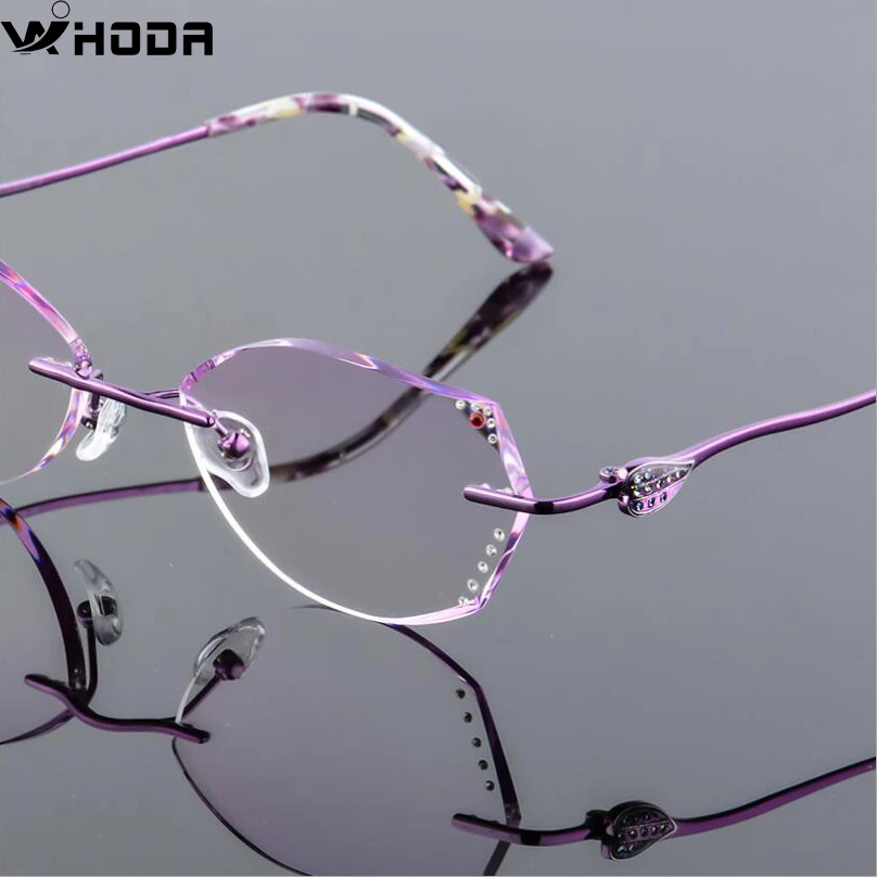 Ультрамодный женский светильник из чистого титана оправа для очков без оправы