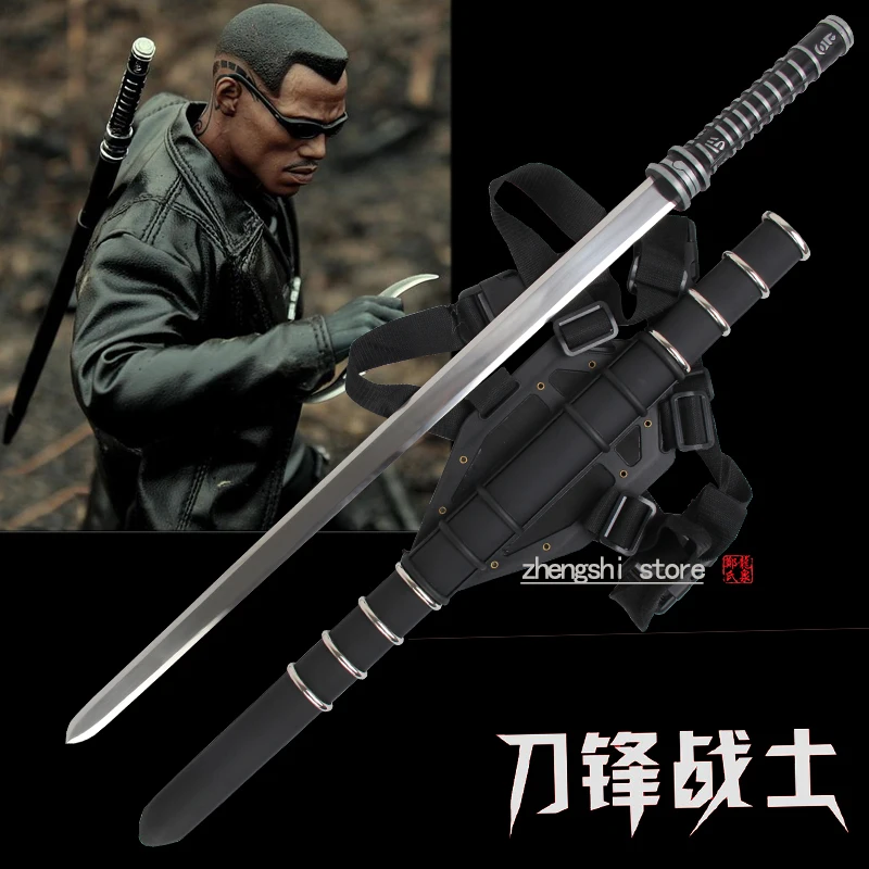 Stainless steel Blade Swords For Daywalker Sword Blade: Trinity Movie Leather Back Sheath Zinc Handle Collectible Supply