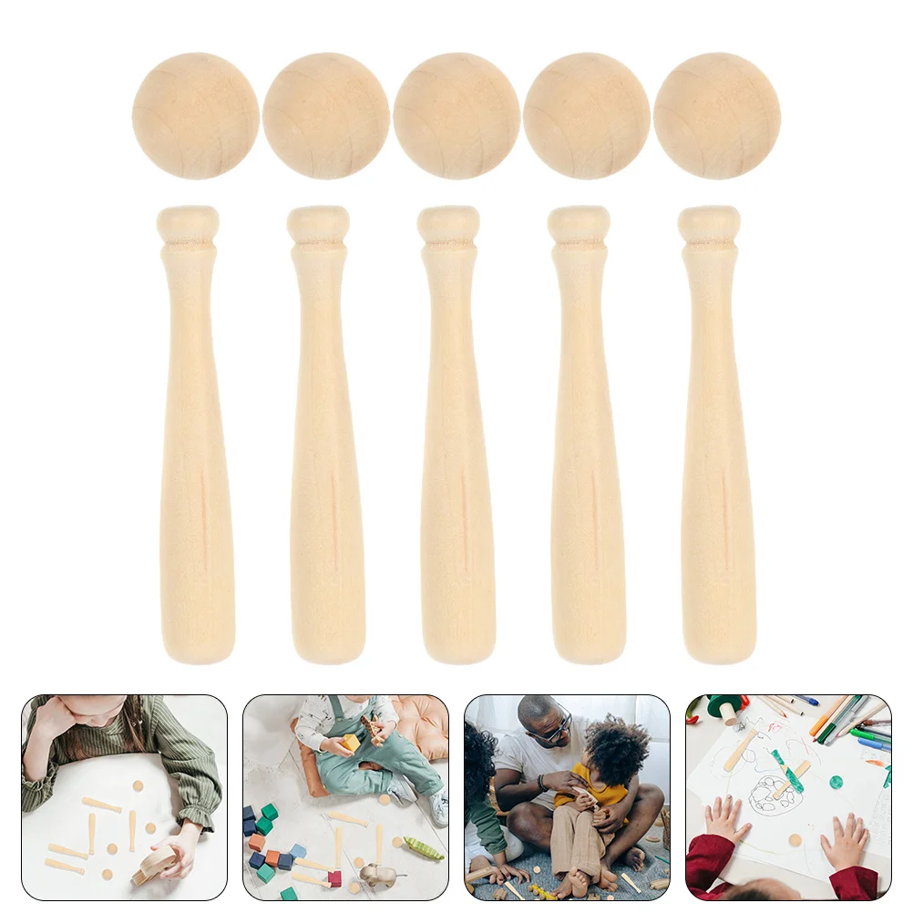 

1 Set Creative Baseball Painting Toys DIY Bats Models Kids Graffiti Toys
