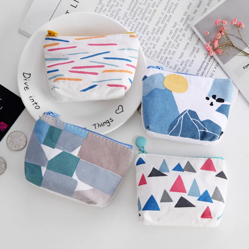 

Impressionism Canvas Coin Purse Zipper Pouch Small Wallet Children Female Key Card Holder Mini Money Bag Gift Cute Wallet Case