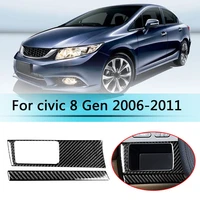 car interior cover trim accessories carbon fiber headlight switch stickers for honda civic 8th generation 06 11 lhd