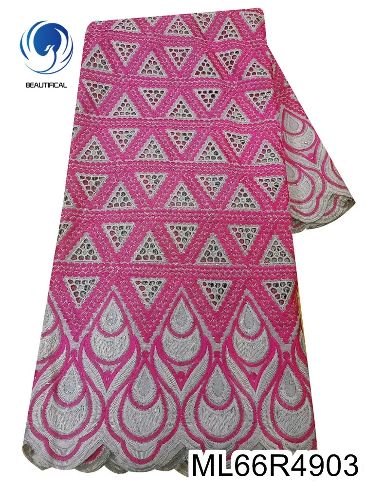 

Best Quality African swiss voile lace5 Yards 100% cotton heavy korean swiss voile lace ML66R49