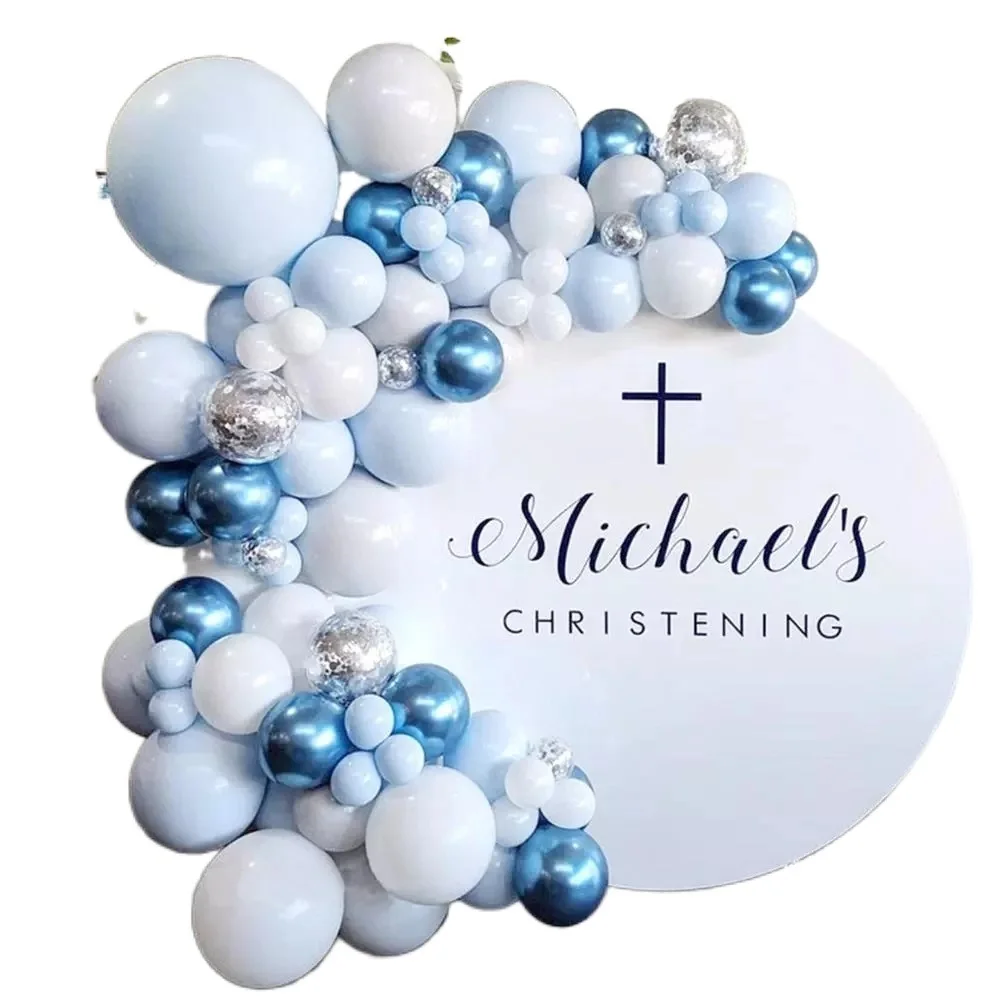 

ztgs Blue Silver Macaron Birthday Balloon Garland Arch Kit Party Foil Metal Balon Weding Baby Shower Birthday Party Decor Kids