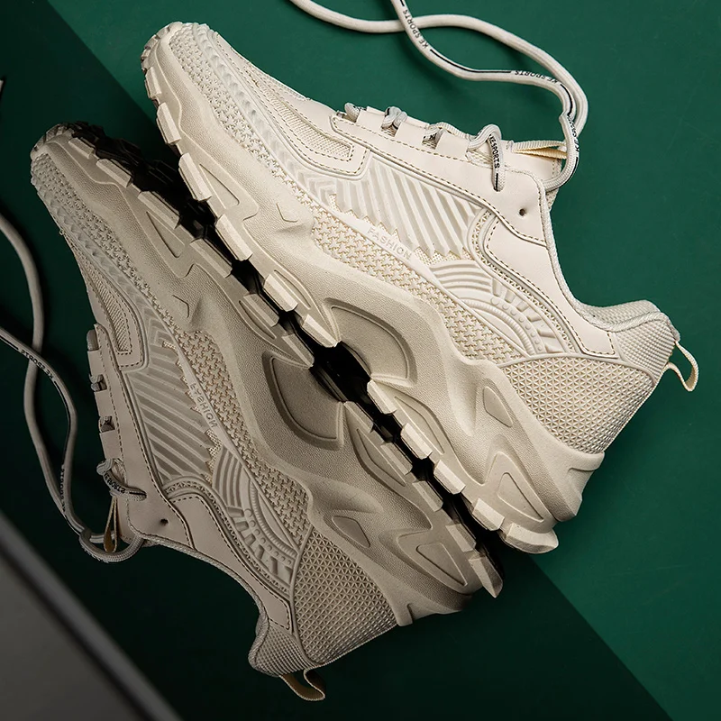 

Autumn Men Casual Shoes Breathable Mesh Luminous Sneakers Men Thick Bottom Chunky Foowear Men Fashion Sneakers Zapato Hombre