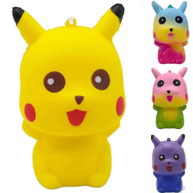 Kawaii Squishy Пикачу расцветка галактика игрушки покемон антистресс Zachte Squee | Игрушки и