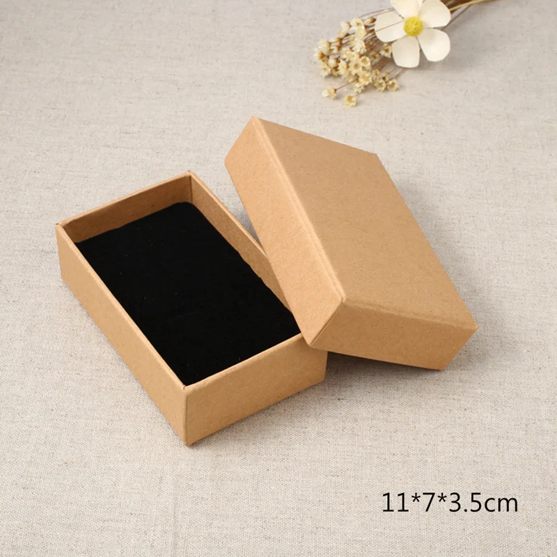Высококачественная коробка для украшений из крафт бумаги 5*5*4 см 1200 г твердой