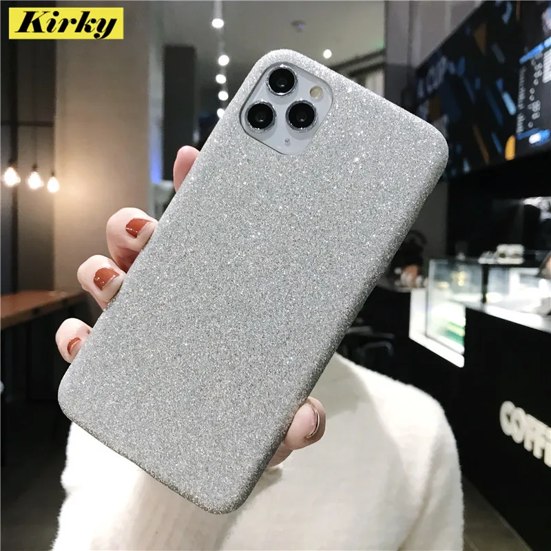 shining glitter powder black silicone case for iphone 12 pro 11 pro xr xs max 8 7 plus 11 x mini soft tpu shockproof bling cover free global shipping