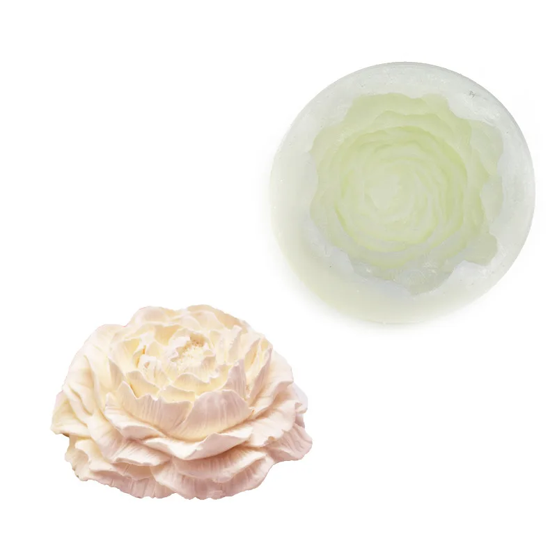 3D Цветочная форма для мыла Пион шаблон помадка торт Силиконовая украшения торта