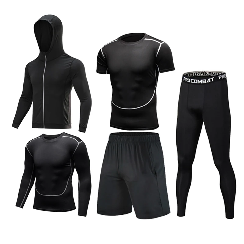 

Men's Exercise Jogging Suit Men's Shaping Sportswear Suit Sweat Wicking And Breathable Running T-shirt Gym Tights Training Suit