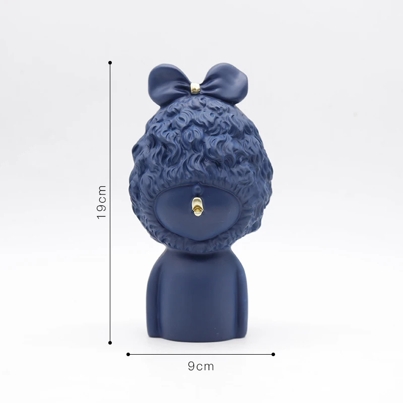 

Lovely Small Sculpture Crafts Simple Modern Resin Golden mouth Small Loli Ornaments Bar Office Living Room Home Decoration