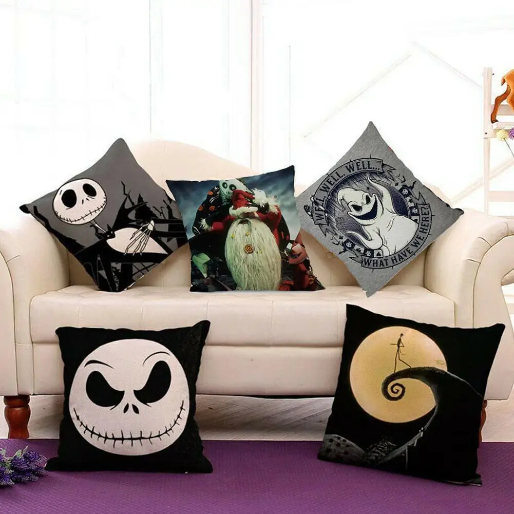 

Decorative Throw Pillow Cover Case Halloween Cushion Cover for Sofa Party Chair Decoration 45x45cm