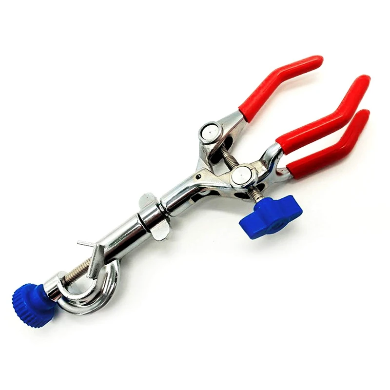 Lab Clamp 3 Prong Finger Style Laboratory 360°Swivel Type Rubber-Coated Head | Канцтовары для офиса и дома